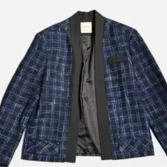 ORTTU Blue Checkered Blazer akito XL - Picture 1 of 4
